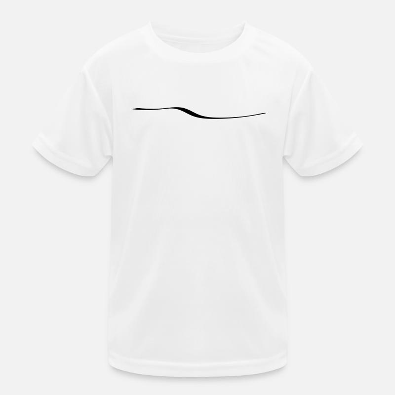 thin stroke swing curve underline line Kids Functional T-Shirt