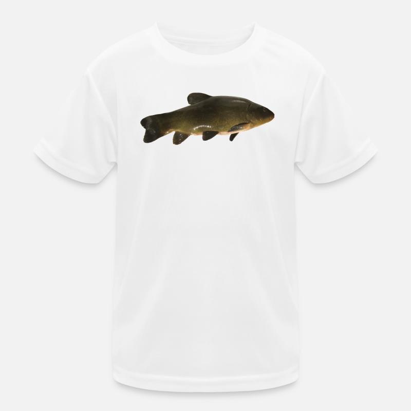 Fisch Schleie - Kinder Funktions-T-Shirt - Weiß