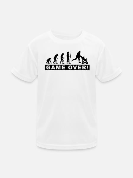 evolution_daddy - Kids Functional T-Shirt - white