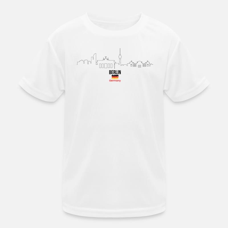 Fette Typografie der deutschen Flagge Kinder Funktions-T-Shirt