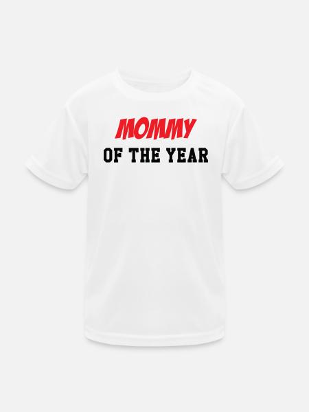 Mama des Jahres - Muttertag - Kinder Funktions-T-Shirt - Weiß - Vorne