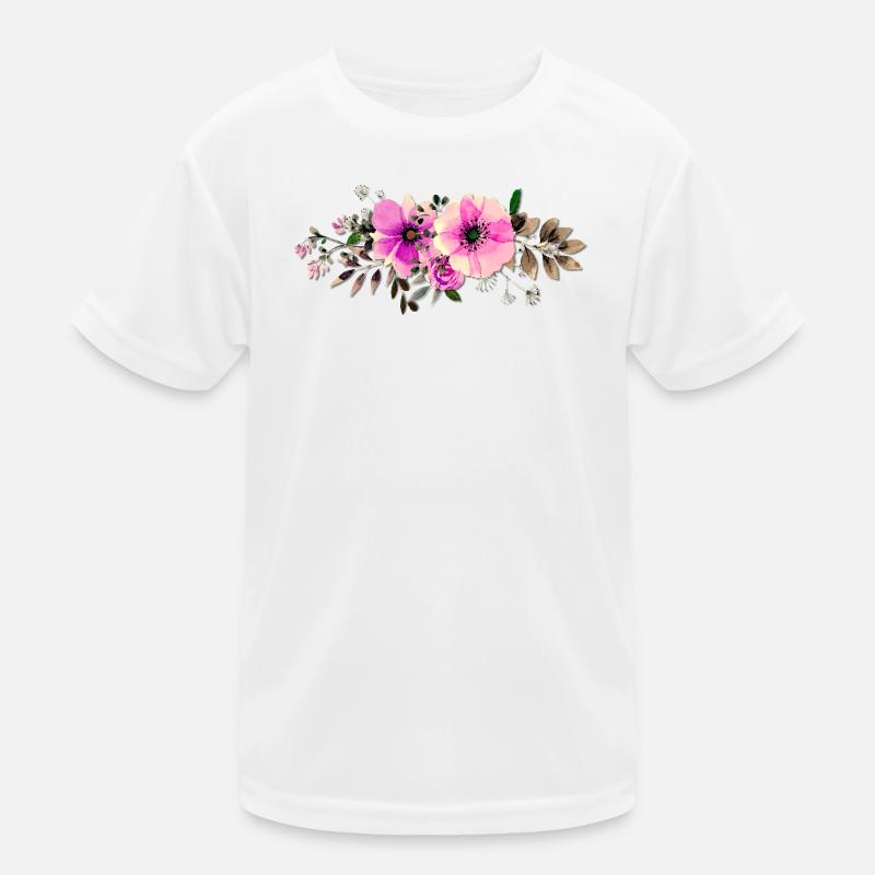 Aquarell Pinkrosen Linie Kinder Funktions-T-Shirt