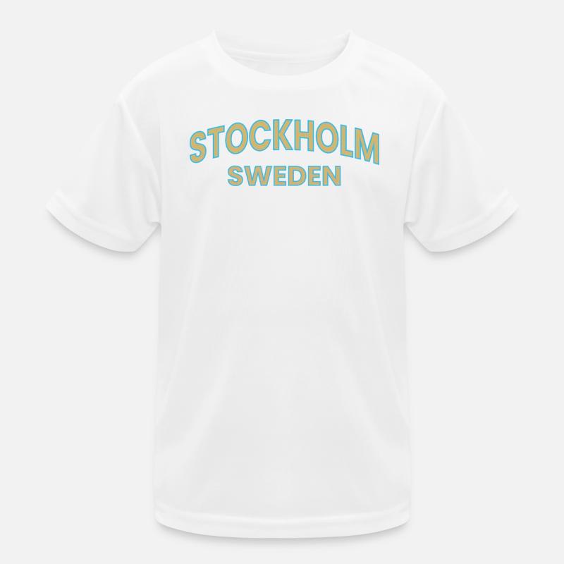Conception de texte Stockholm – Suède T-shirt sport Enfant
