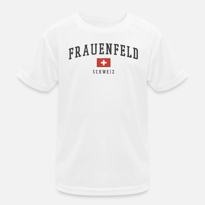 Frauenfeld Schweizer Flagge Kinder Funktions-T-Shirt