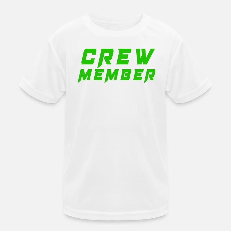 Crew member lettering Kids Functional T-Shirt