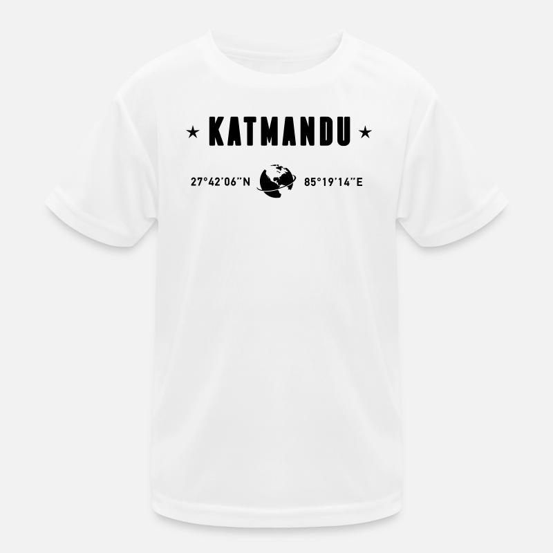 Katmandou, Népal, coordonnées : planète Terre T-shirt sport Enfant