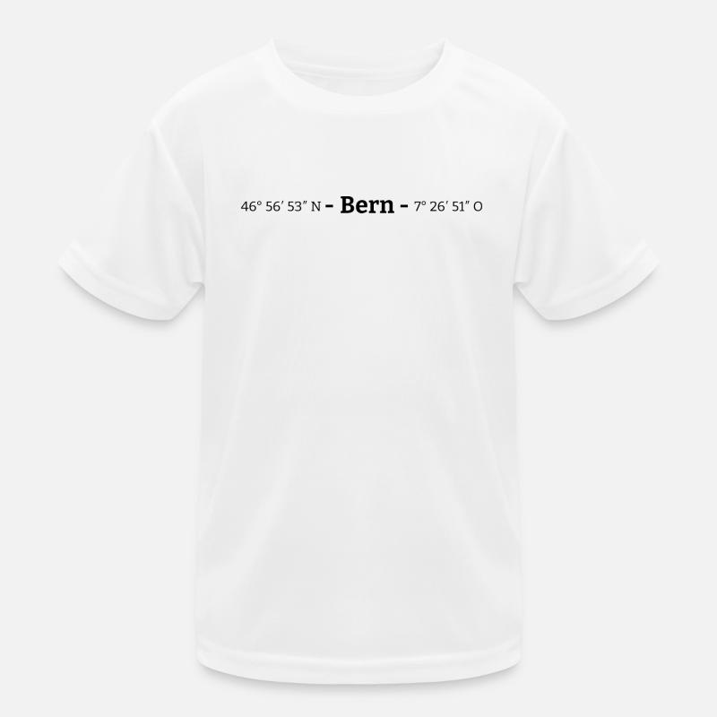 Coordinates Bern Switzerland Kids Functional T-Shirt