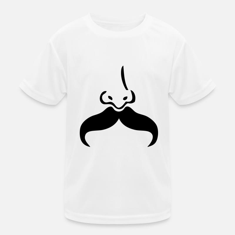 Schnurrbart Schnurrbart Nase nose5 - Kinder Funktions-T-Shirt - Weiß