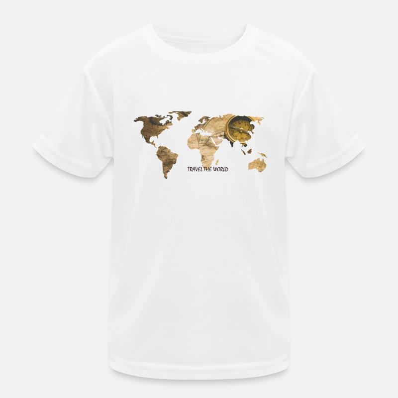 WORLD MAP Kids Functional T-Shirt
