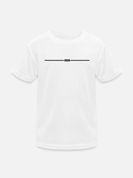 2026 Linie - Kinder Funktions-T-Shirt - Weiß - Vorne