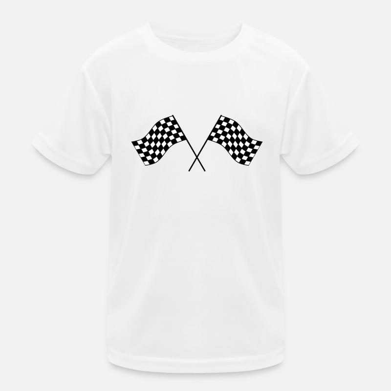 Drapeau à damier d’arrivée Flag Race End end station Idea T-shirt sport Enfant