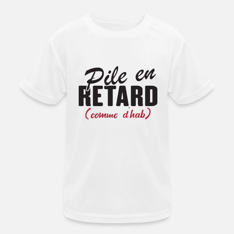 Pile en retard idée cadeau T-shirt sport Enfant