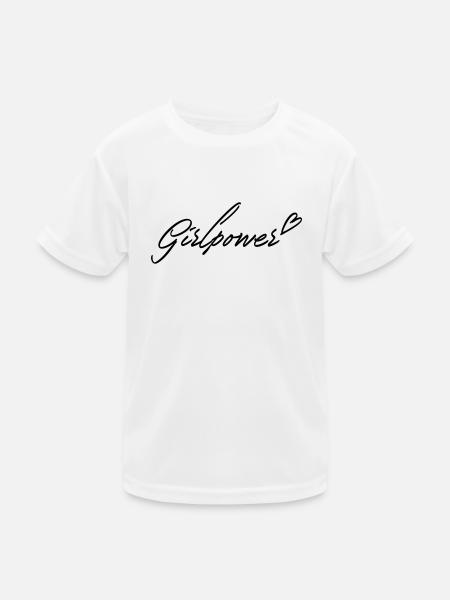 Girl power - Kids Functional T-Shirt - white - Front