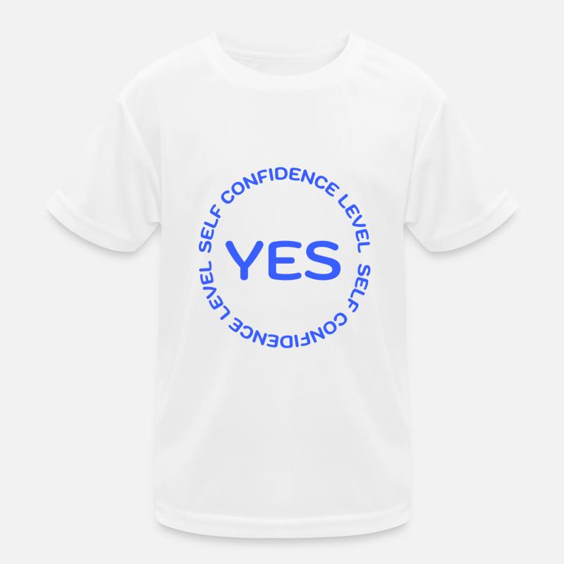 SELF CONFIDENCE LEVEL YES blau Kinder Funktions-T-Shirt