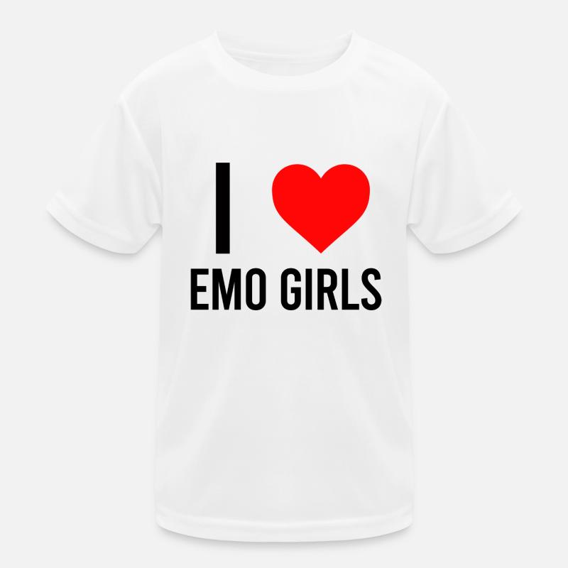 J’adore les filles emo T-shirt sport Enfant