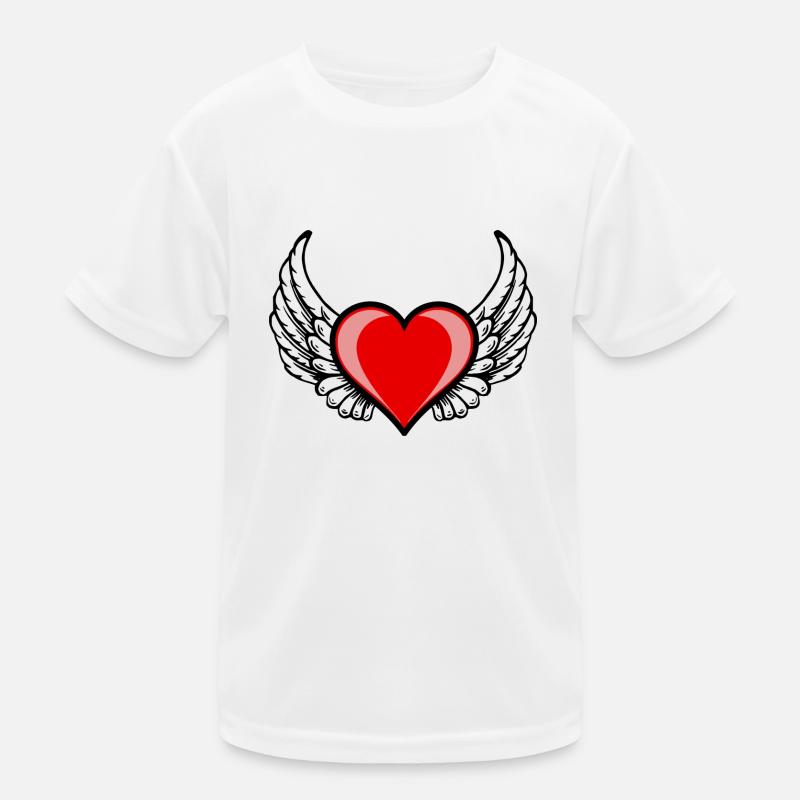 Das geflügelte Herz Kinder Funktions-T-Shirt