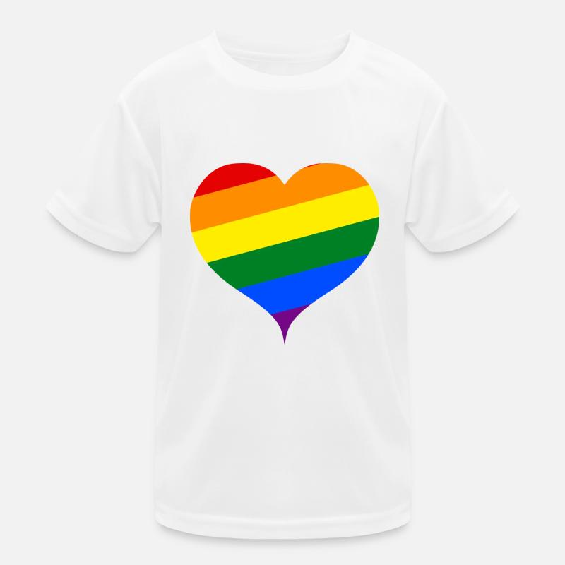 Les Rainbow hearts) T-shirt sport Enfant