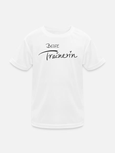 Beste Trainerin - Kinder Funktions-T-Shirt - Weiß