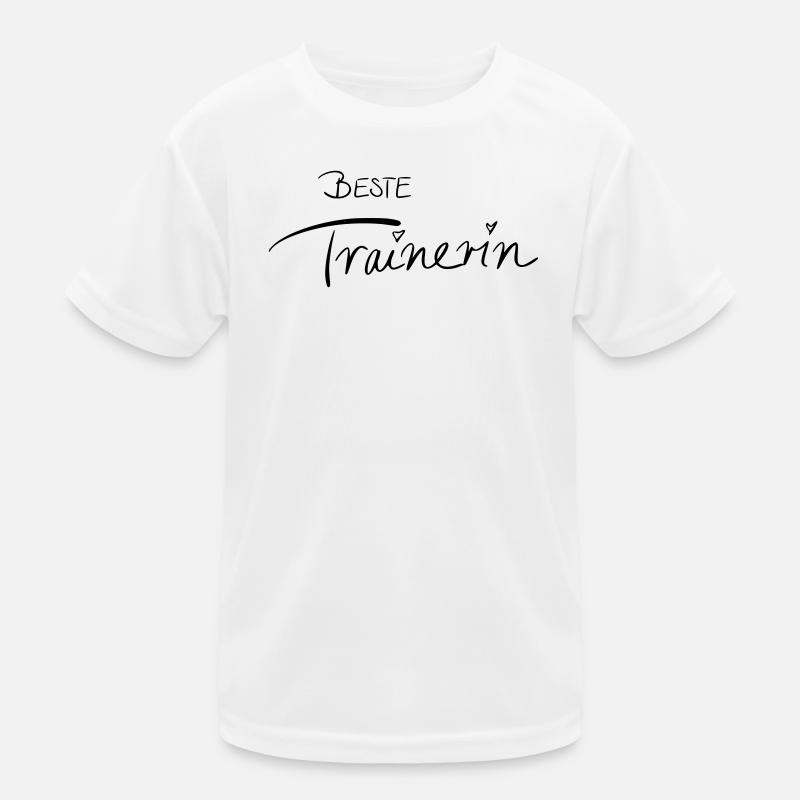 Beste Trainerin Kinder Funktions-T-Shirt