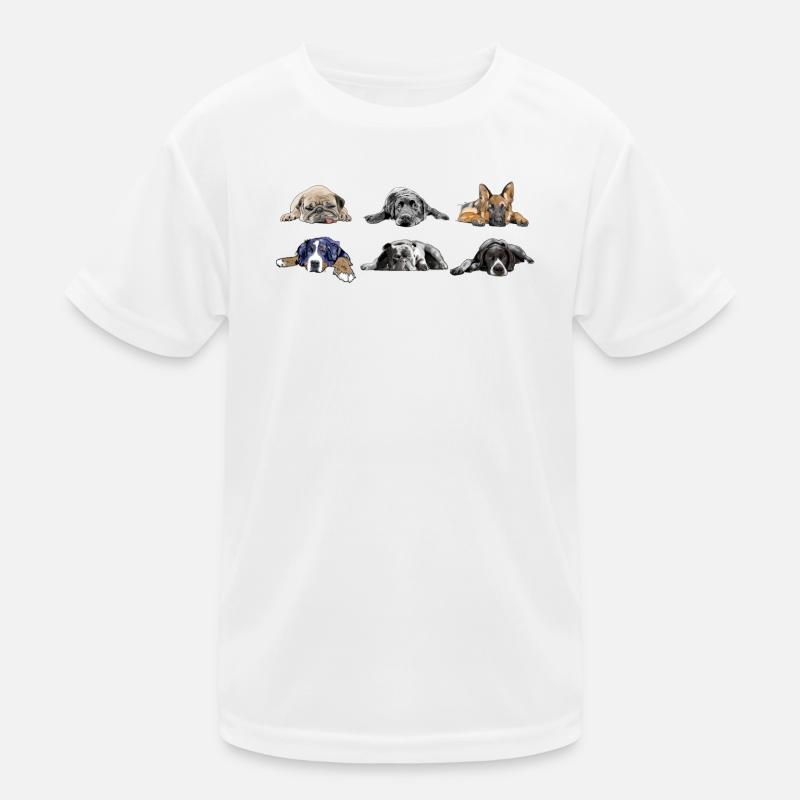 Mops Labrador Schäferhund Berner Bulldog Pointer Kinder Funktions-T-Shirt