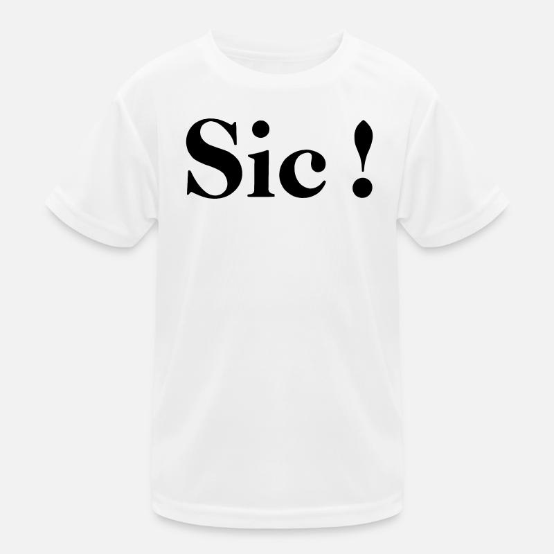 Sic! - Kinder Funktions-T-Shirt - Weiß