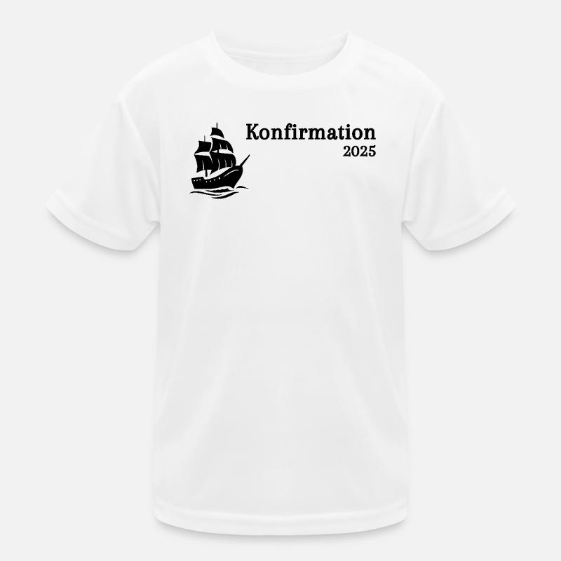 Confirmation 2025 Ship sails up Kids Functional T-Shirt