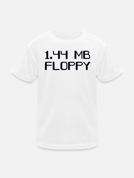 Floppy Disk 90s Storage - Kids Functional T-Shirt - white - Front