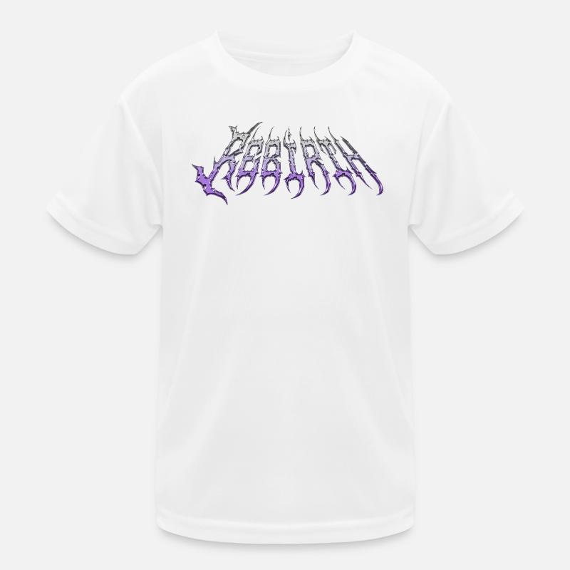 Rebirth - cold metal chrome text Kids Functional T-Shirt