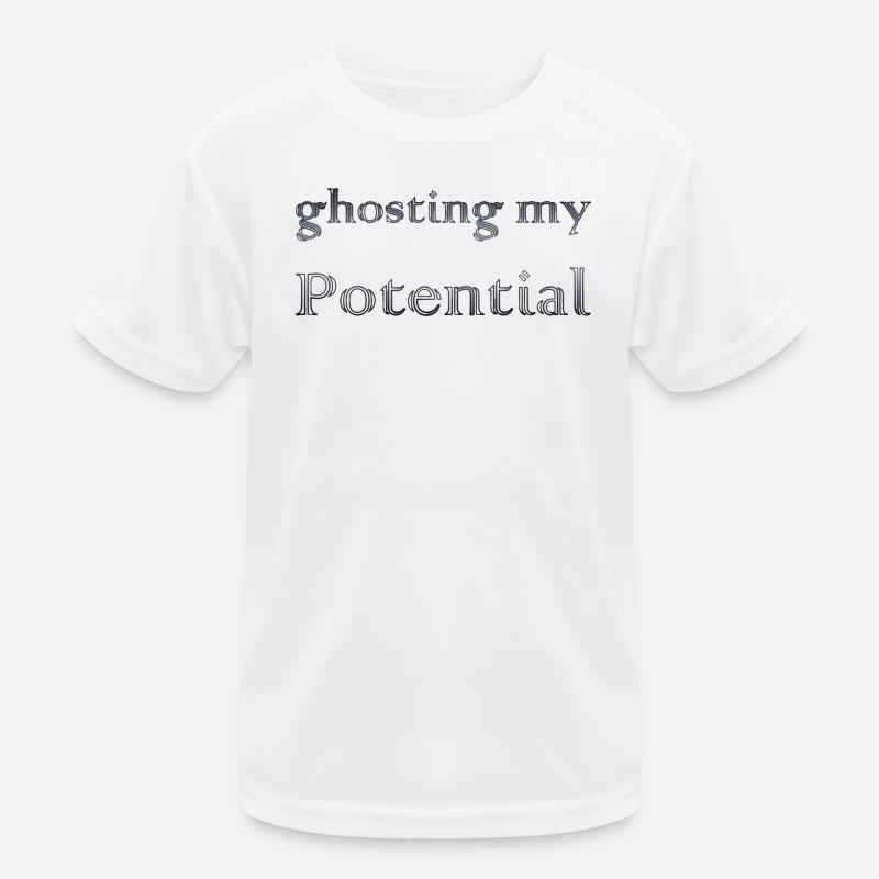 ghosting my potential - Kinder Funktions-T-Shirt - Weiß