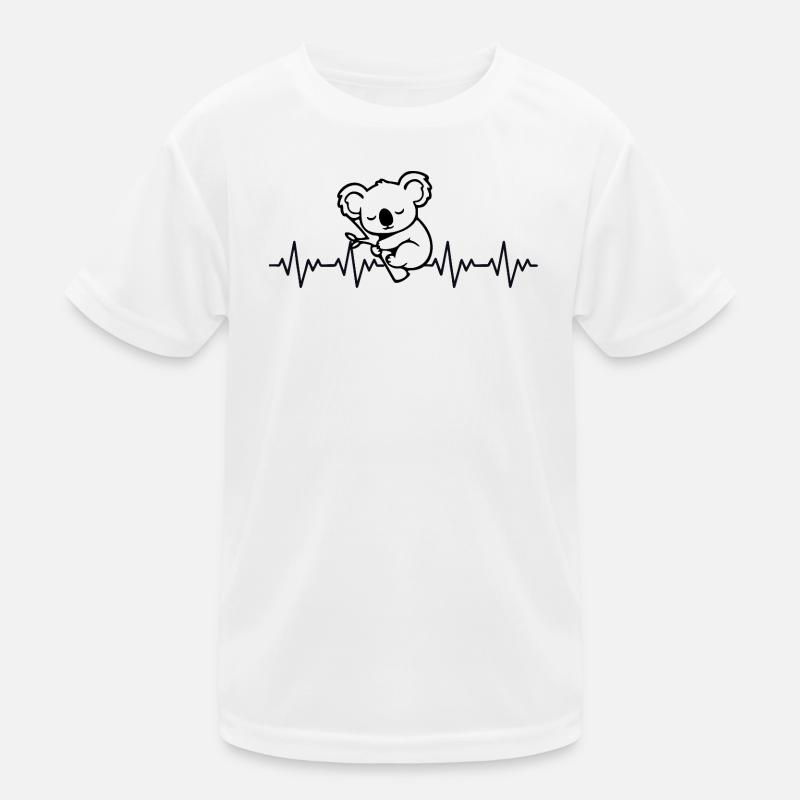 Koala EKG Herzschlag Kinder Funktions-T-Shirt