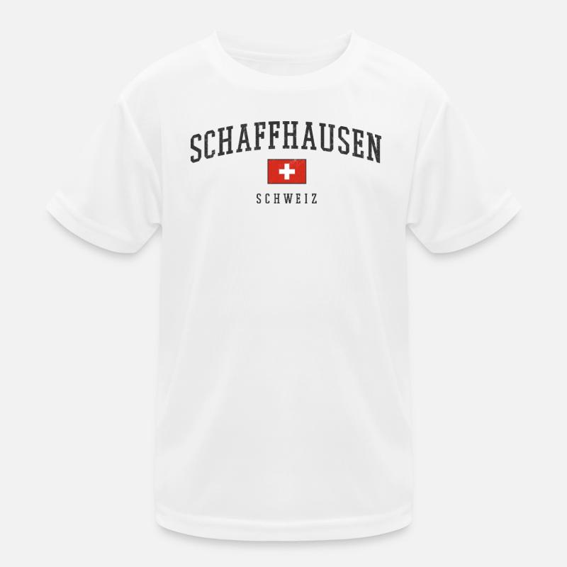 Texte de l’Arche de Schaffhouse Drapeau suisse T-shirt sport Enfant