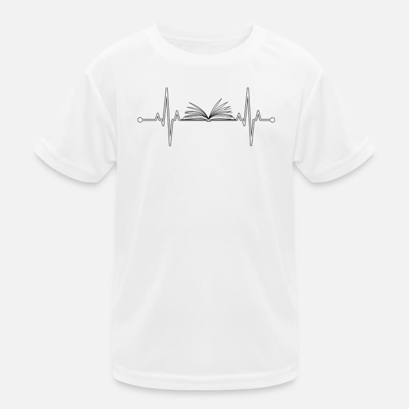 Heartbeat Book Reader - Book Heartbeat Kids Functional T-Shirt
