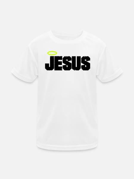 Jesus Christus - Kinder Funktions-T-Shirt - Weiß - Vorne