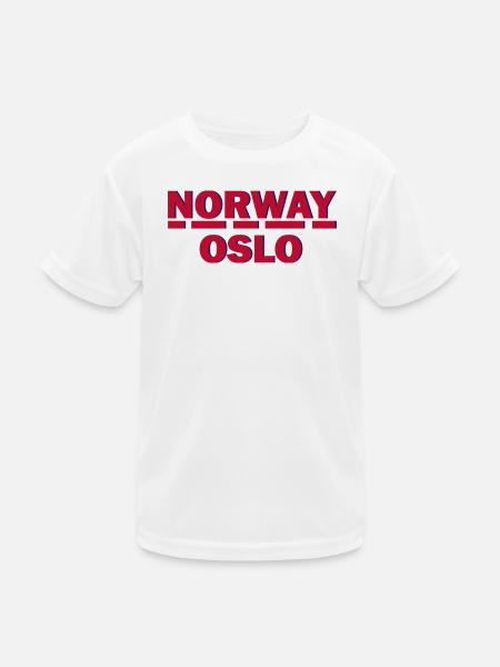 Emblème rétro d’Oslo en Norvège - T-shirt sport Enfant - blanc - Devant