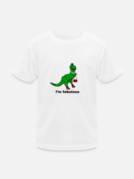 Dinosaur fabuleux - T-shirt sport Enfant - blanc - Devant