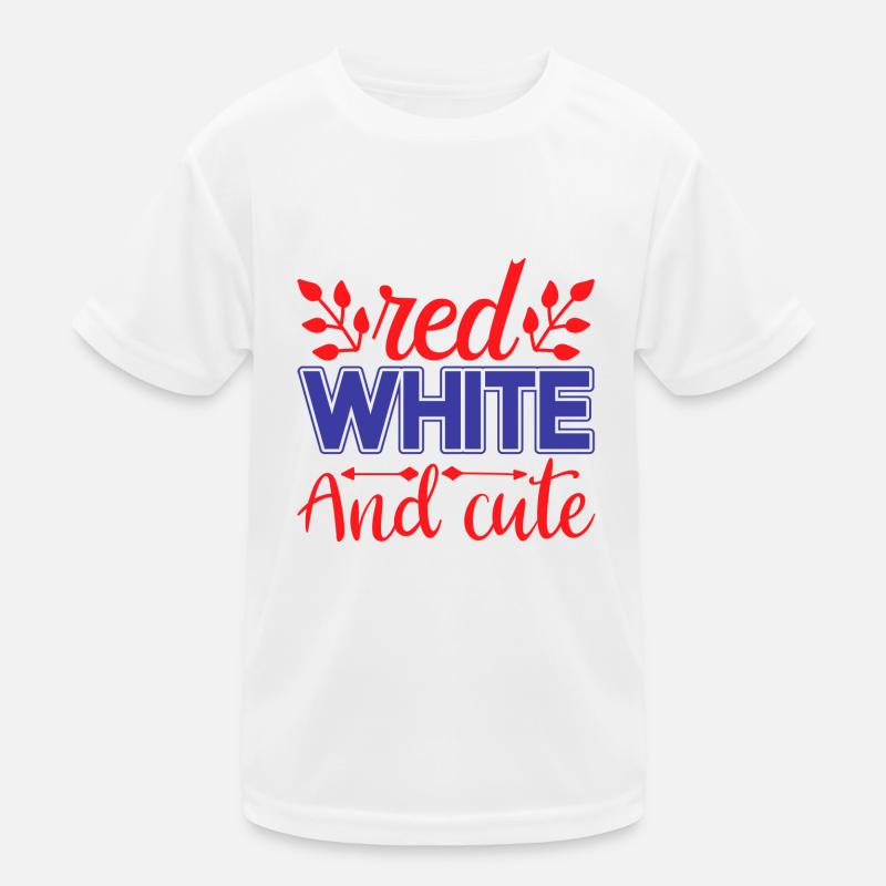 Red white and cute Kids Functional T-Shirt