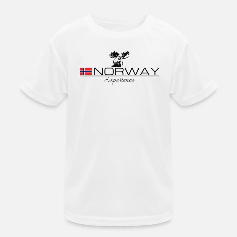 Norway Experience Elch Moose Design Kids Functional T-Shirt