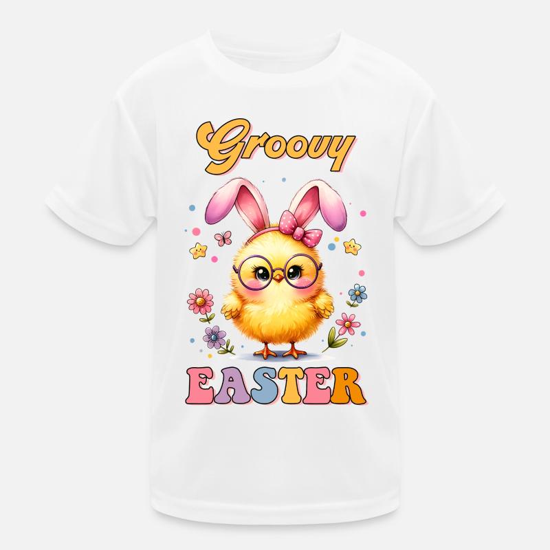 Groovy Easter Kinder Funktions-T-Shirt