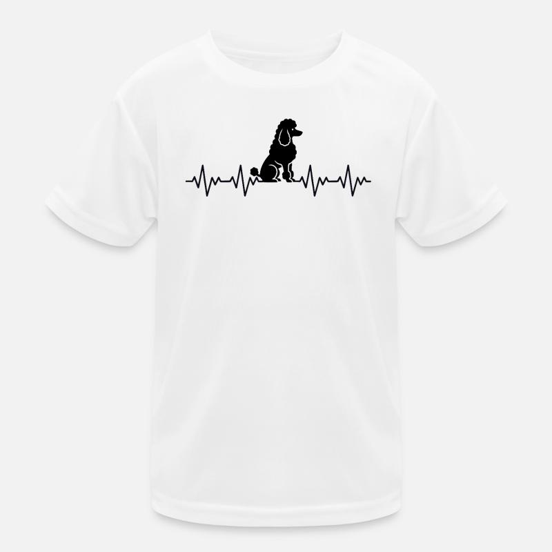 ECG du caniche Battement de cœur T-shirt sport Enfant