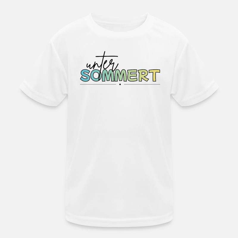 Under summer, vacation, summer - Kids Functional T-Shirt - white