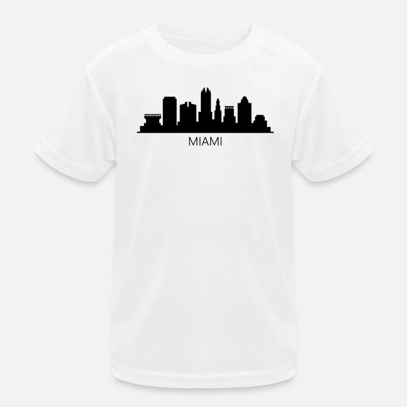 Miami Skyline Kinder Funktions-T-Shirt