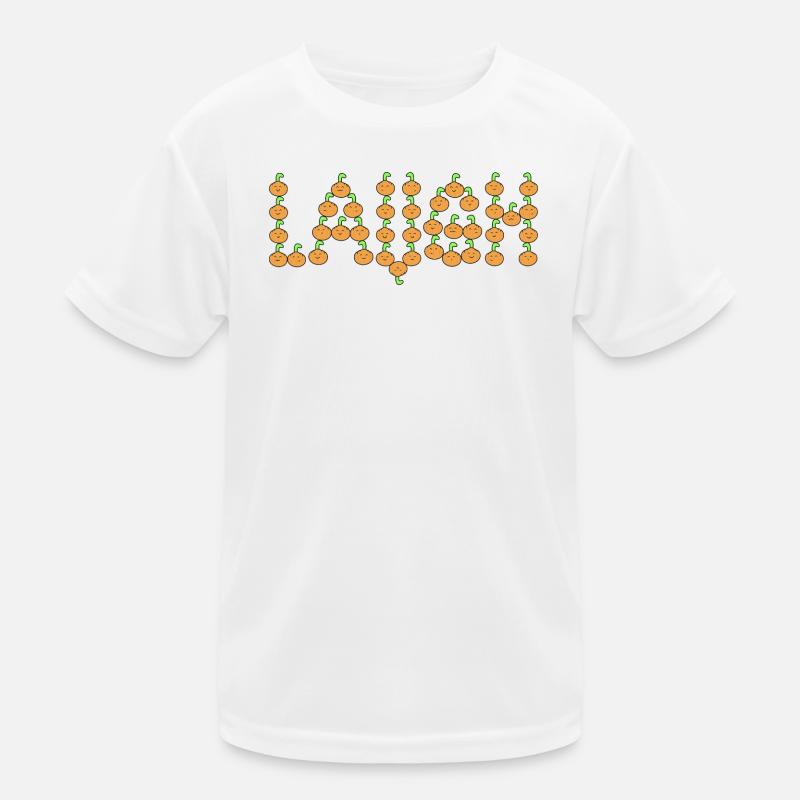 Kürbisse lachen - Kinder Funktions-T-Shirt - Weiß