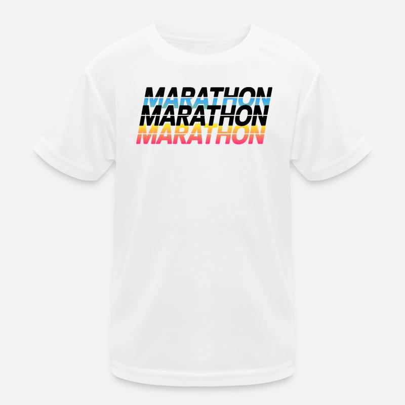 Marathon Gradient Typografie Kinder Funktions-T-Shirt