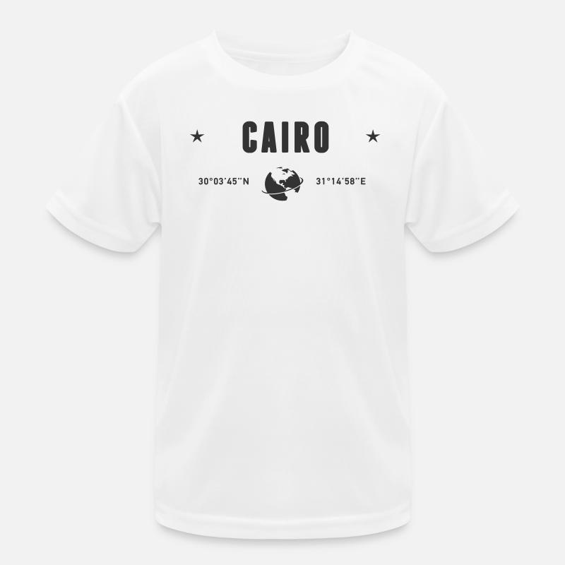 Cairo Egypt Coordinates Planet Earth Kids Functional T-Shirt
