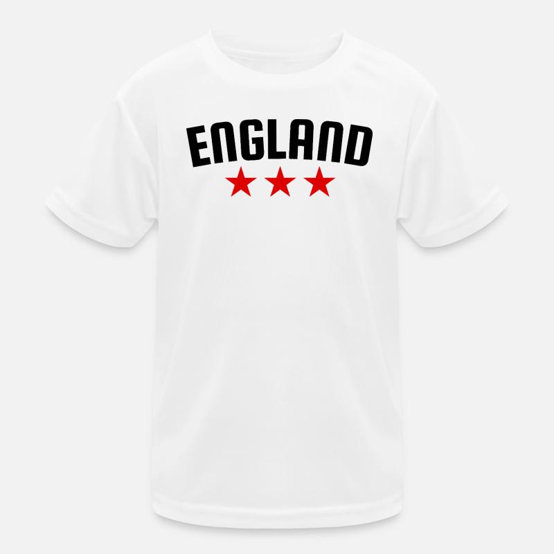 England 3 Sterne Design Kinder Funktions-T-Shirt
