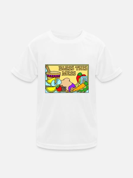 Food - mess kitchen :) - Kids Functional T-Shirt - white - Front