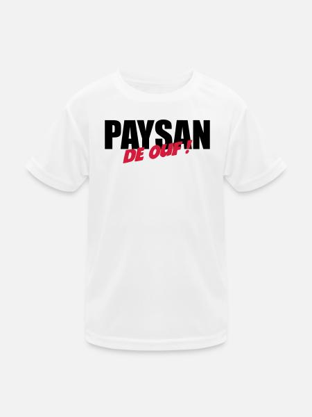 Paysan de ouf ! - T-shirt sport Enfant - blanc - Devant