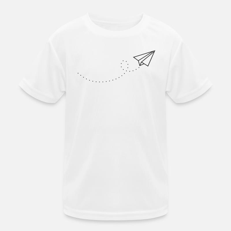 Paperplane - Kinder Funktions-T-Shirt - Weiß