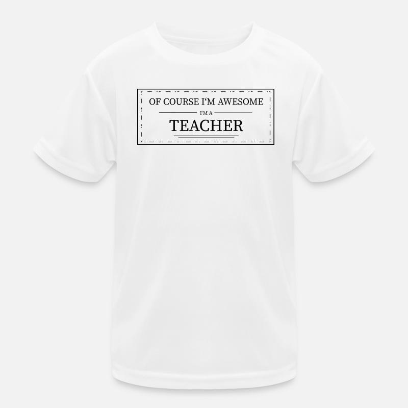 Lehrer - Kinder Funktions-T-Shirt - Weiß