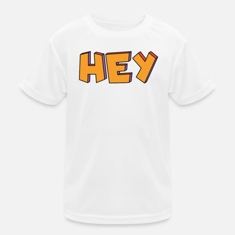Salut le rétro 3D en orange T-shirt sport Enfant